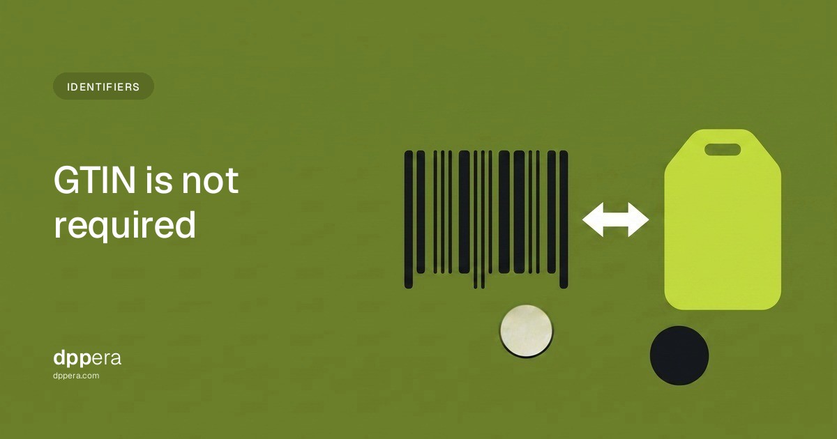 DPPera - Identifiers: GTIN is not required