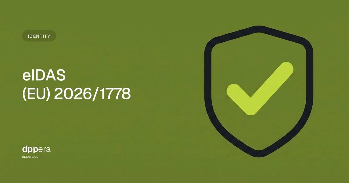 DPPera - Identity: eIDAS (EU) 2026/1778