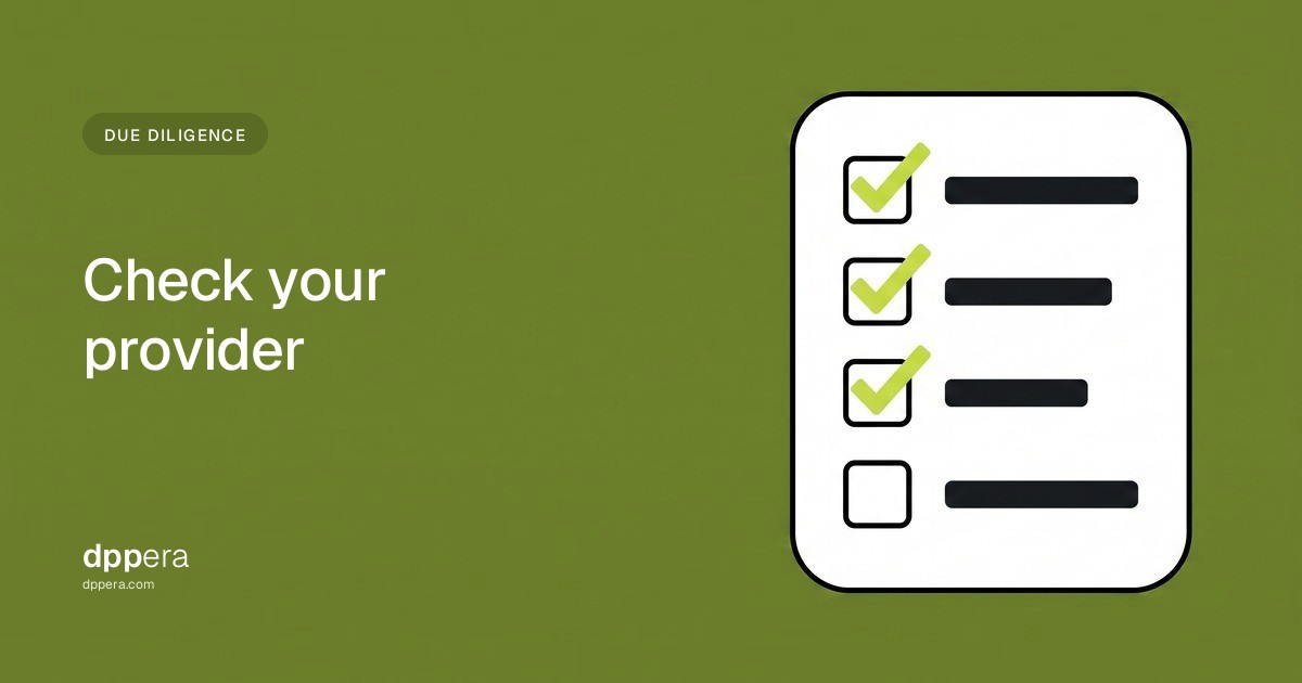 DPPera - Due diligence: Check your provider