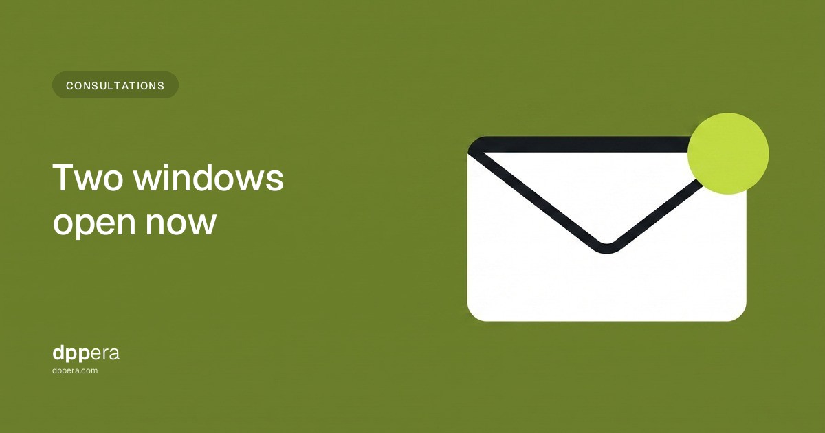 DPPera - Consultations: Two windows open now