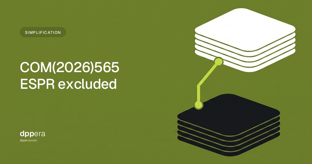 DPPera - Simplification: COM(2026)565 ESPR excluded
