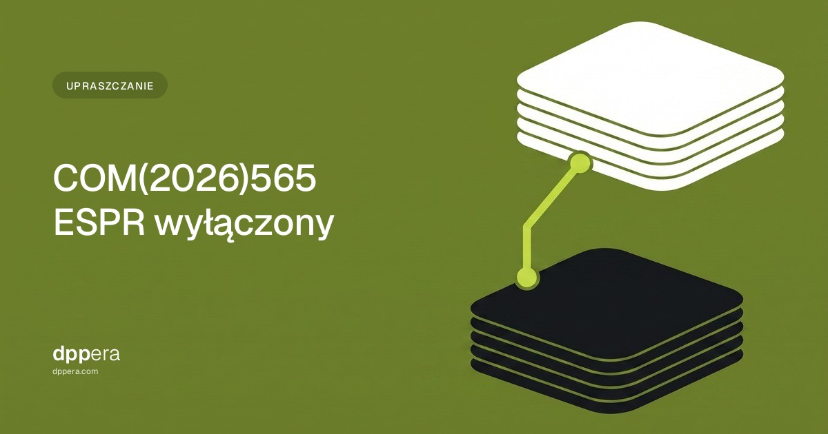 DPPera - Upraszczanie: COM(2026)565 ESPR wyłączony